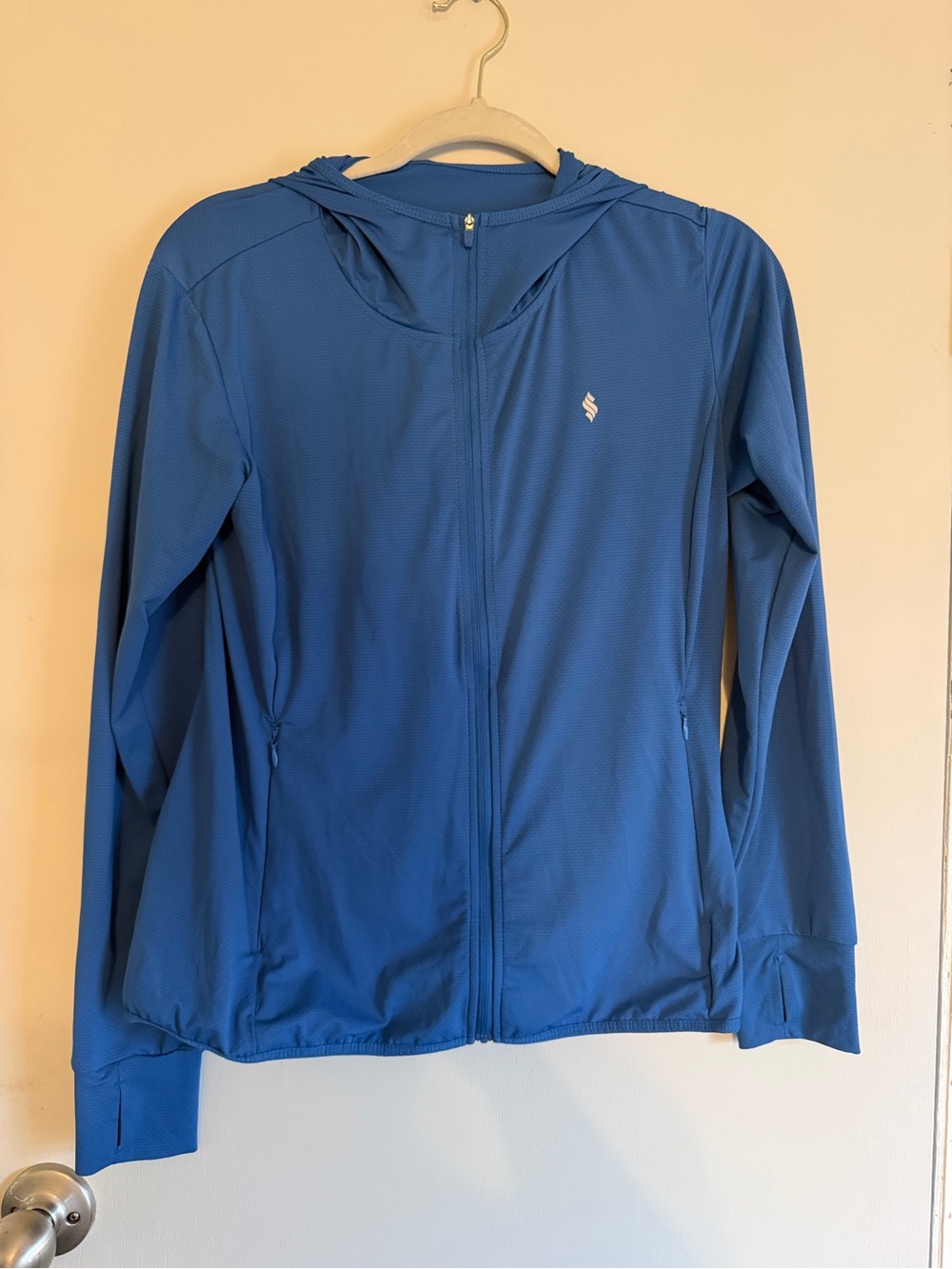 Blue Lightweight Hooded Active Zip Jacket